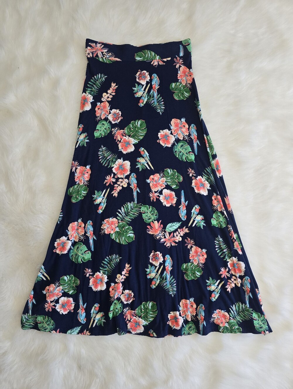 Westport Long Tropical Print Maxi Skirt